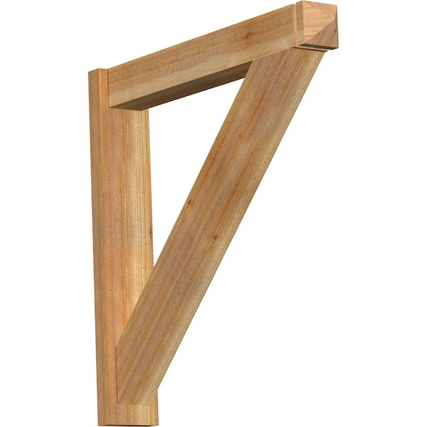 Ekena Millwork Traditional Rough Sawn Arts and Crafts Outlooker, Western Red Cedar, 6"W x 36"D x 36"H OUT06X36X36TRA03RWR - main